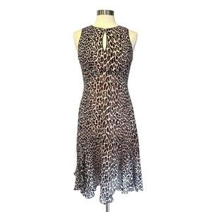 DESIGNER NANETTE LEPORE LEOPARD PRINT SILK FROCK DRESS..! Size 6